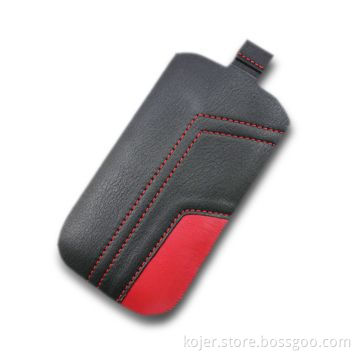Mobile Phone Case for iPhone 4, Made of PU Leather Material with Retractable Pull-tab
